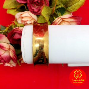 กำไลซี ทองเหลืองเงา ไม่ชุบทอง งานดิบ ฟรีไซส์ ใส่ในชีวิตประจำวันได้ รูปถ่ายจากสินค้าจริง พร้อมส่ง