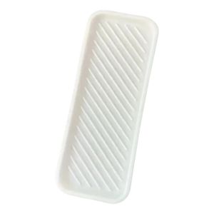 OURTOUR Chống trơn trượt Tấm lót bảo vệ bồn rửa Kệ đựng đồ trên bàn Silicone Tấm lót thoát nước Kết cấu sọc Khay đựng đồ Bàn trang điểm phòng tắm