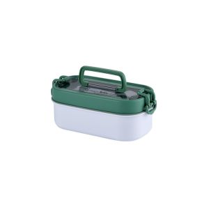 LD-C991 Tempat Makan 2 Tingkat dengan Jinjingan 700ML Free Sendok Garpu BPA FREE / Lunch Box Susun 1000ML Anti Tumpah Bahan Plastik Portable / Kotak Bekal Food Grade Import