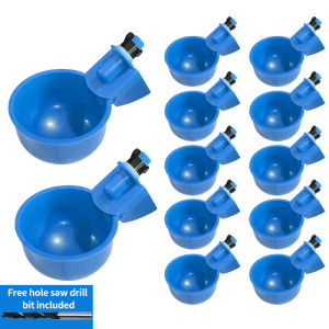 6PCS Automatic Chicken Water Cup Auto Refill Poultry Drinker Cup for Chicken Duck Goose Bird Farm Water Feeder