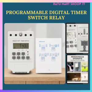 READY SINOTIMER Programmable Digital Timer Switch Relay 32 Program 220V - Alat sakelar pengatur waktu  digital yang dapat di program