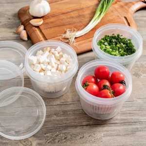 Toples Bulat Tirisan Sayur Bawang / Wadah Saringan Penyimpanan Transparan