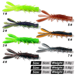 ZEEMIN Floating Soft Lures Kit 5cm 6cm 7cm Shrimp Jig Rig Pesca Gear Tackle Silicone Swimbait Carp Attract Fishing Set 10-20pcs Bait
