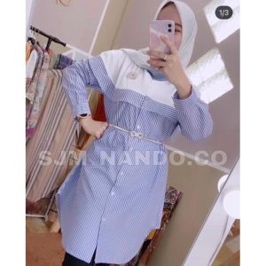 SJM TUNIK HANNA LENGAN PANJANG BAHAN KATUN IMPORT PREMIUM FASHION MUSLIMAH KEKINIAN JUMBO 068