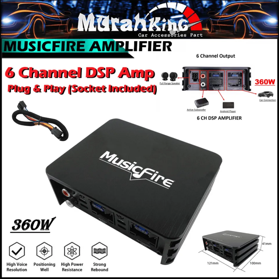 ⭐ [100% ORIGINAL] ⭐ MUSICFIRE DSP PLUG PLAY OEM ANDROID PLAYER 6 CH 4 CH  DSP AMPLIFIER Android Player Car Sound Subwoofer Power Amplifier | Lazada