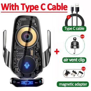 EKLEVA Car Wireless Charger Phone Holder Mount 15W Fast Charging Station For iPhone Samsung Xiaomi Auto Wireless Car Chargers