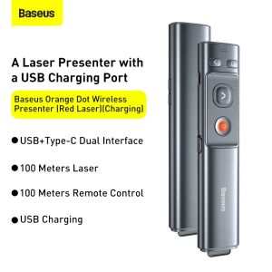 Baseus Presenter Wireless Pointer 2.4GHz Remote Controller for Win Projector Powerpoint Presenter Presentation Pen PPT