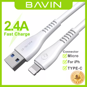 BAVIN CB195 2.4A Fast Charge & High Quality Data Transfer Cable w/ 1 Meter Charging Cord for Micro / iPh / Type-C