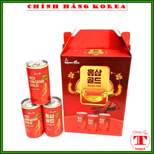Nước hồng sâm Lon hàn quốc Queen Bin chính hãng hộp 12 lon x 175ml - tranglinhkorea