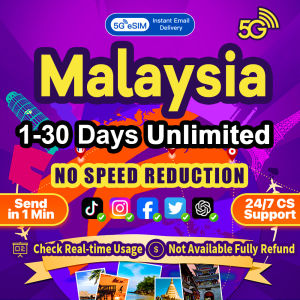 (From S$0.29) Malaysia eSIM 1-30 Days Unlimited data | 5G High Speed | Instant Email Delivery Send in 1 Min | 24/7 CS Support | Check Real-time | Support Hotspot