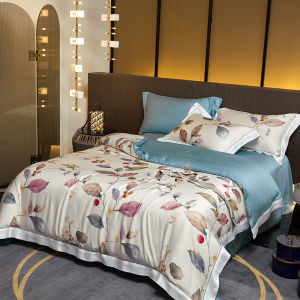 Bộ chăn ga gối 4 món cao cấp 100%Tencel 100s Tổng hợp các mẫu mới nhất hè 2022 Phối viền ren sang trọng siêu mát mịn