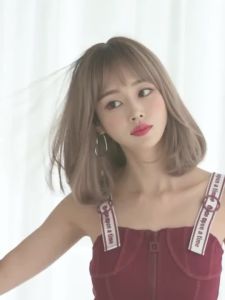 NG3106 Womens Short Bob Wig with Long Shoulder-Length Top – Pear-Shaped Design Natural Soft Bone Hair Adjustable Hair Clip