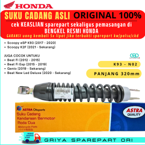 Shock Shockbreaker belakang Scoopy Fi Original HONDA AHM Scoopy 2017 2018 2019 2020 2021 2022 2023 Original HONDA GENUINE PART Shock belakang Beat fi Genio Beat deluxe