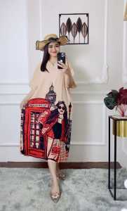 NEW SOFIA DRESS PREMIUM DRESS KOMBINASI DASTER HOODIE DRESS VIRAL