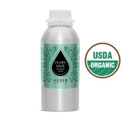 (Chai Lớn 500ml/1000ml) Tinh Dầu Xô Thơm Clary Sage Essential Oil Heber Natural Life 100% Thiên Nhiên Nguyên Chất Cao Cấp Xông Thơm Phòng
