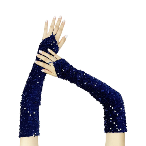 Wedding Gloves Proms White Gloves Sequins Long Gloves for Operas Women Lady Proms Costume Accessories