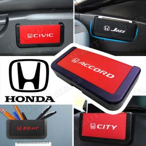 Car Seat Back Storage Box For Honda City Jazz Beat Civic Accord Hrv Crv Brv Brio Fit Freed Mobilio Odyssey Pilot Vezel Pu Leather Mobile Phone Holder Pocket Organizer Stowing Tidying Bag Organizer Storage Box Car Accessories Interior