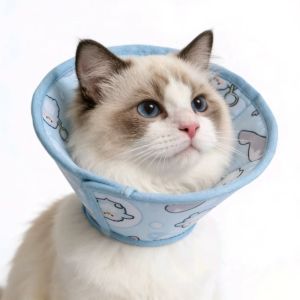YITAQI Breathable Pet Elizabeth Collar Adjustable Cartoon Pattern Cat Protection Collar Anti-Scratch Soft Anti Licking Cat Collar Wound Recovery