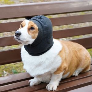 RGFV MALL Warm Dog Calming Earmuffs Anti-Startle Cold-Proof Noise-Proof Earmuffs Dog Headgear Solid Color Dog Grooming Earmuff Outdoor Activities