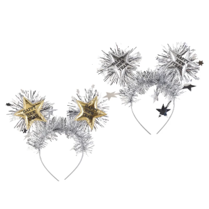 Shiny Cute New Year Headband Eve Christmas Party Supplies New Year Hair Decorations Tiaras For Party Favors Hair Clasp