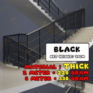 ready stockAnti-Falling Net Stair Protection Balcony Stairs Rail Protection Safety Net Safety Rope Tangga Pelindung Jaring Extra-thick stair protection net