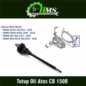 Tutup Oli Atas CB 150R - Penutup Colokan Tap Gauge Assy Oil Mesin + Seal Sil Oring O Ring Honda