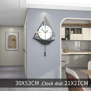 Nordic Style Creative Fashion Swing Wall Clock Modern Design Mute Art Sailboat Clocks for Home Office Decor Hanging Wall Watch Clocks