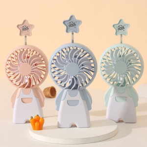 Mini Fan Rechargeable Star Man Portable Handheld Handy USB Pocket With Flashlight Function