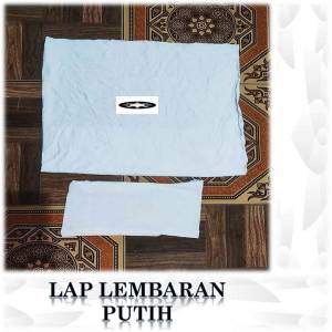 Kain lap lembaran/poles warna putih