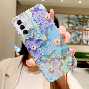 เคส Vivo V30 Pro V29 Y17s Y27s Y27 Y36 V27e V27Pro V27 5G เคสโทรศัพท์ซิลิโคนนิ่มดีไซน์พิมพ์ลายดอกไม้สวยงามฝาครอบ เคสโทรศัพท์ Vivo Y27s พร้อมกล้องป้องกัน