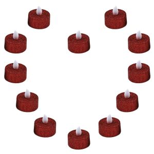 CHAOSON สร้างสรรค์ ไฟอบอุ่น เครื่องประดับฮาโลวีน มีกลิตเตอร์ เทียน Diwali มินิ ตกแต่งบ้าน เทียนไร้ตำหนิ เทียน LED โคมไฟ ไฟชา