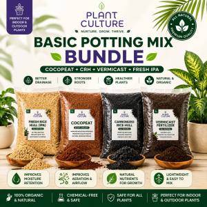 Plant Culture Basic Potting Mix Bundle | Cocopeat CRH Vermicast Fresh Ipa Soil Mix Set