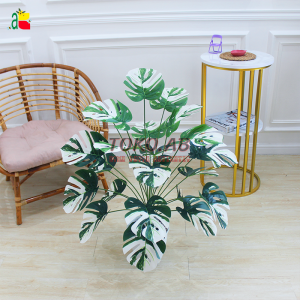 TANAMAN MONSTERA VARIEGATA D24 B8402 DEKORASI HIAS RUMAH KANTOR CAFFE ARTIFICIAL