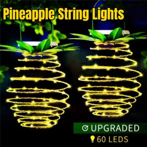 Pineapple LED Solar Lights Outdoor Waterproof Fairy String Lamp Garden Yard Lawn Hanging Decor