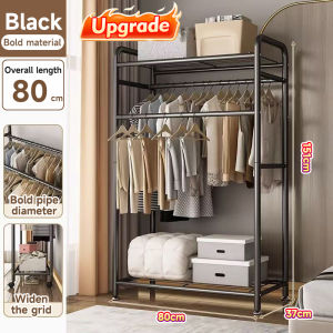 🔥SG Local Seller🔥2025 New 150cm Multi-layer Carbon Steel Clothes Hanger Stand Rack With Wheel Multi-functional Storage Removable Clothes Stand