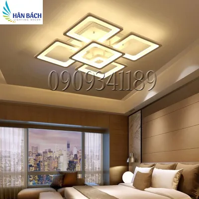 [HCM]Đèn Mâm LED Ốp Trần Hiện Đại Trang Trí Phòng Khách Led 3 Chế Độ Màu