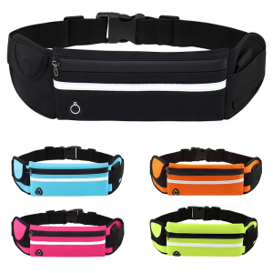 Breathable Running Belt With Expandable Pockets Ergonomic Adjustable Strap Sports Waist Bag For Running Cycling Gym