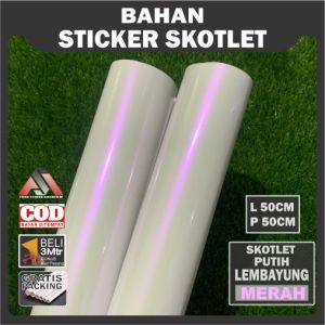 Sticker Stiker Skotlet Motor Putih Lembayung Bunglon Warna Biru