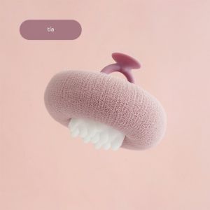 Bông tắm có tay cầm massage chất liệu nhựa PA chống bào mòn caothiết kế móc hút chân không treo tường nhà tắm-HAUSE