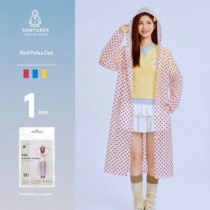 SERENEGLOW Fashionable Polka Dot Raincoat for Adults - Waterproof Long Style for Outdoor Travel Concerts & Music Festivals