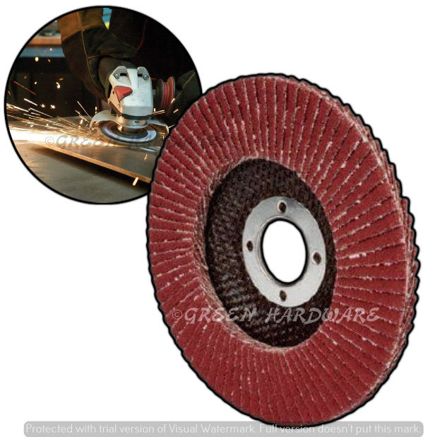 thumbnail interactive-video image 1 of Benchmark Abrasives 10-Pack 1.5" X 1" Flap Wheels - 120 Grit Aluminum Oxide Sanding Discs With 1/4" Shank 1 of 4