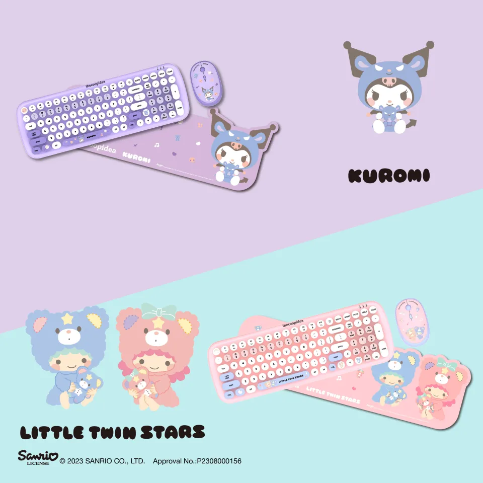 thecoopidea Sanrio TAPPY+ Wireless Keyboard & Mouse Set - Little