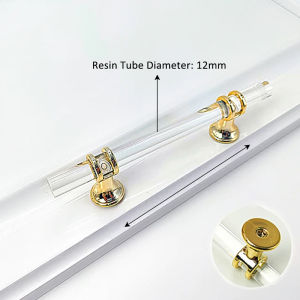 Acrylic Door Handle Modern Wardrobe Handle Cabinet Solid Drawer Knobs