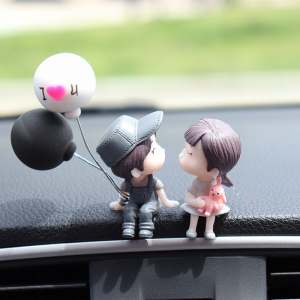 Couples Car Interior Dashboard Ornament Cartoon Car Dashboard Decorations Auto Interior Accessories Gifts
