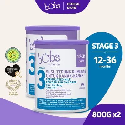 Bubs® Advanced Plus+ Goat Toddler Milk Drink Stage 3 800g (12-36 months) x2