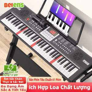 Đàn organ 61 phím BEIENS–Hỗ trợ kết nối microâm thanh chân thựcphím nhạy dễ chơiphù hợp cho người mới bắt đầu