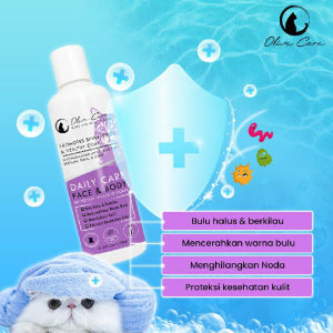 Olive Care Shampo 100 ml Kucing Daily Care FACE & BODY untuk Obat Penumbuh Penghalus Bulu Anti Noda Warna Rambut Kulit Sensitif Anak Kucing Kitten Shampoo Rontok Ampuh Sampo Wangi Harum 100ml