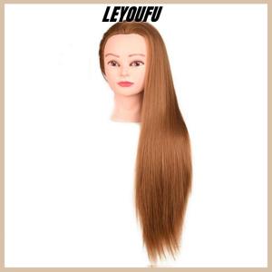 LEYOUFU Professional Manequin head Human Hair Barber Practice Hairstyle Hairdresser Doll