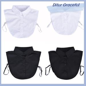 Ditur Detachable Lapel collar Classic False Blouse Removable Women Men Accessory