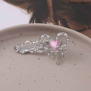 Kẹp tóc hình nơ bạc mát mẻ với đá rhinestone thiết kế kim loại lỏng kẹp tóc mái ngọt ngào mát mẻ kẹp mỏ vịt kẹp bên